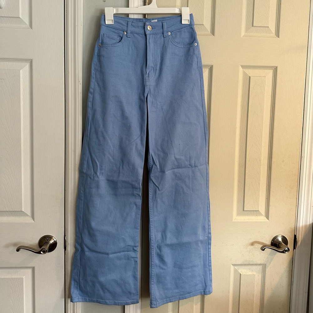 H&M Periwinkle Wide Leg Jeans